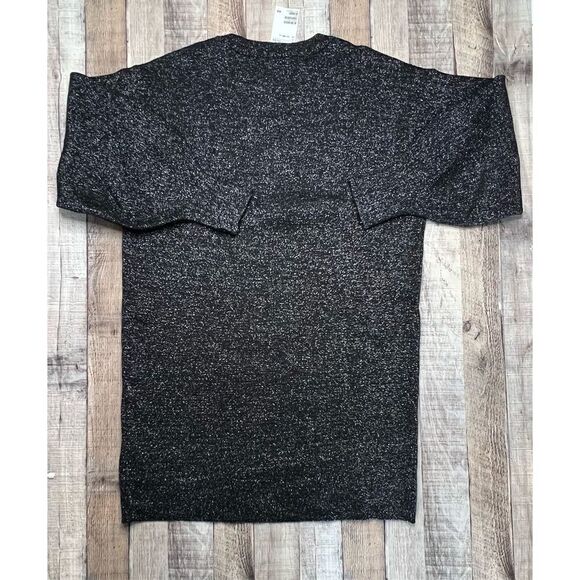 NWT H&M Crew Neck Black Sparkle Metallic Sweater Dress sz MEDIUM - Picture 10 of 11